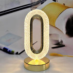 Lampe de chevet Ovale Tactile en Cristal