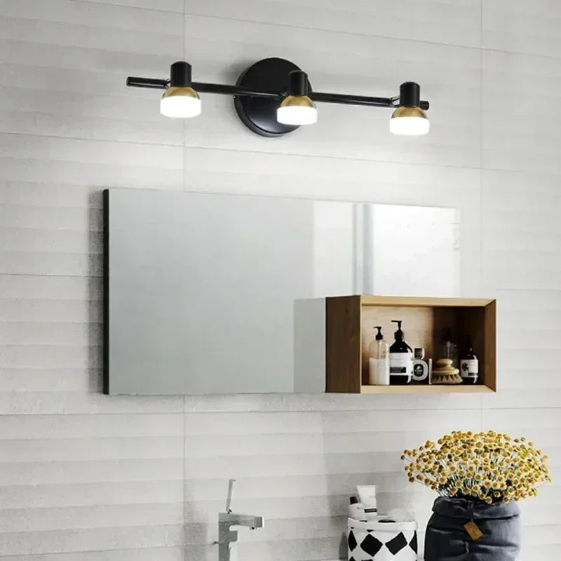 Applique murale salle de bain vintage trois spots