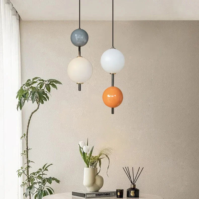 lustre nordique boule de verre raisin simple led éclairage maison