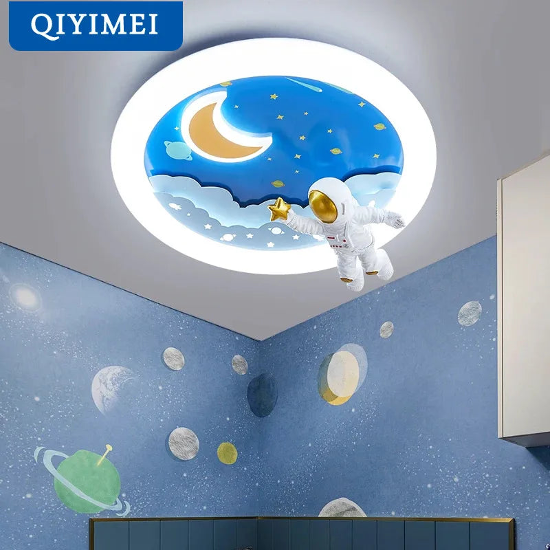 Lustre astronaute cosmos suspendu enfants