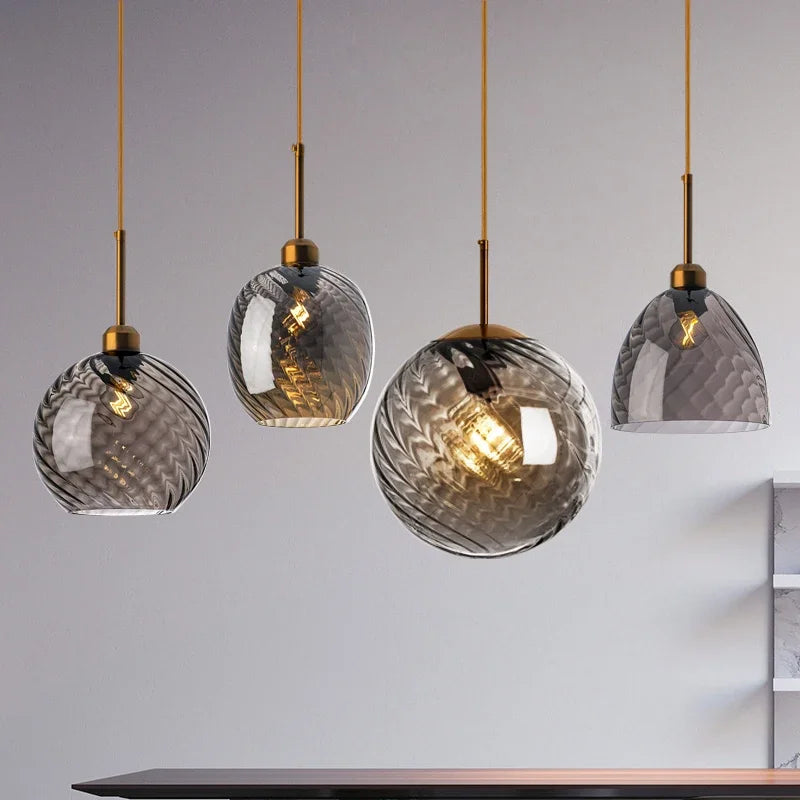 Lustre design cristal contemporain