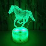 Lampe de chevet 3D LED Cheval