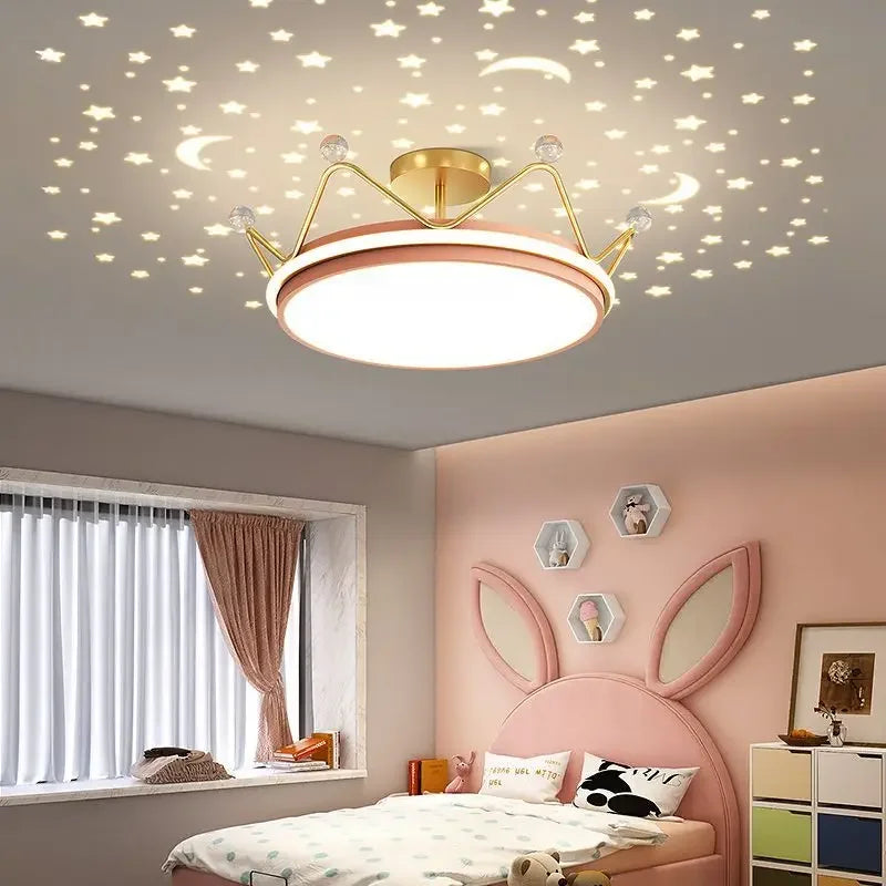 Lustre LED étoile lunaire enfant