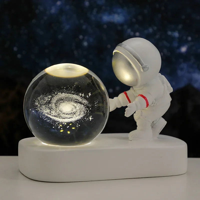 Lampe de chevet Astronaute Boule de Cristal