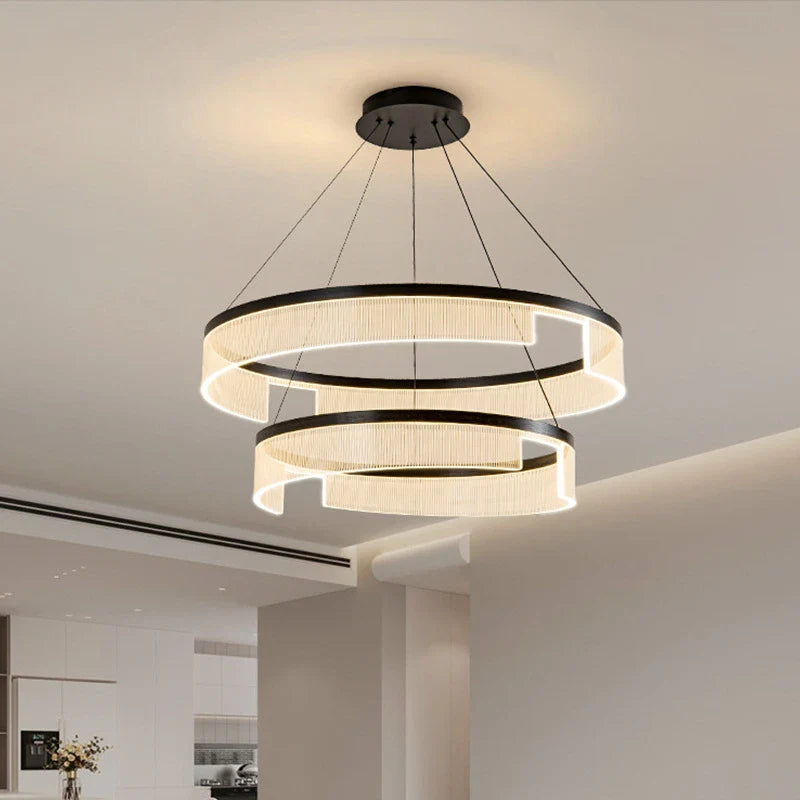 Lustre LED moderne circulaire lumineux