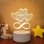 Lampe de chevet 3D pour Amoureux