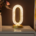 Lampe de chevet Ovale Tactile en Cristal