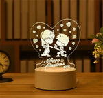 Lampe de chevet 3D LED Saint-Valentin