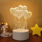 Lampe de chevet 3D pour Amoureux