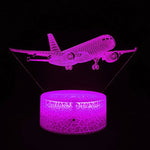 Lampe de chevet 3D Tactile Avion