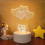 Lampe de chevet 3D pour Amoureux