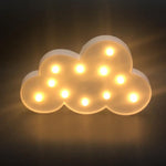 Applique murale nuage avec ampoules à LED