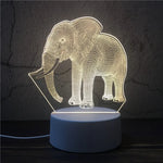 Lampe de chevet 3D Tactile Animaux