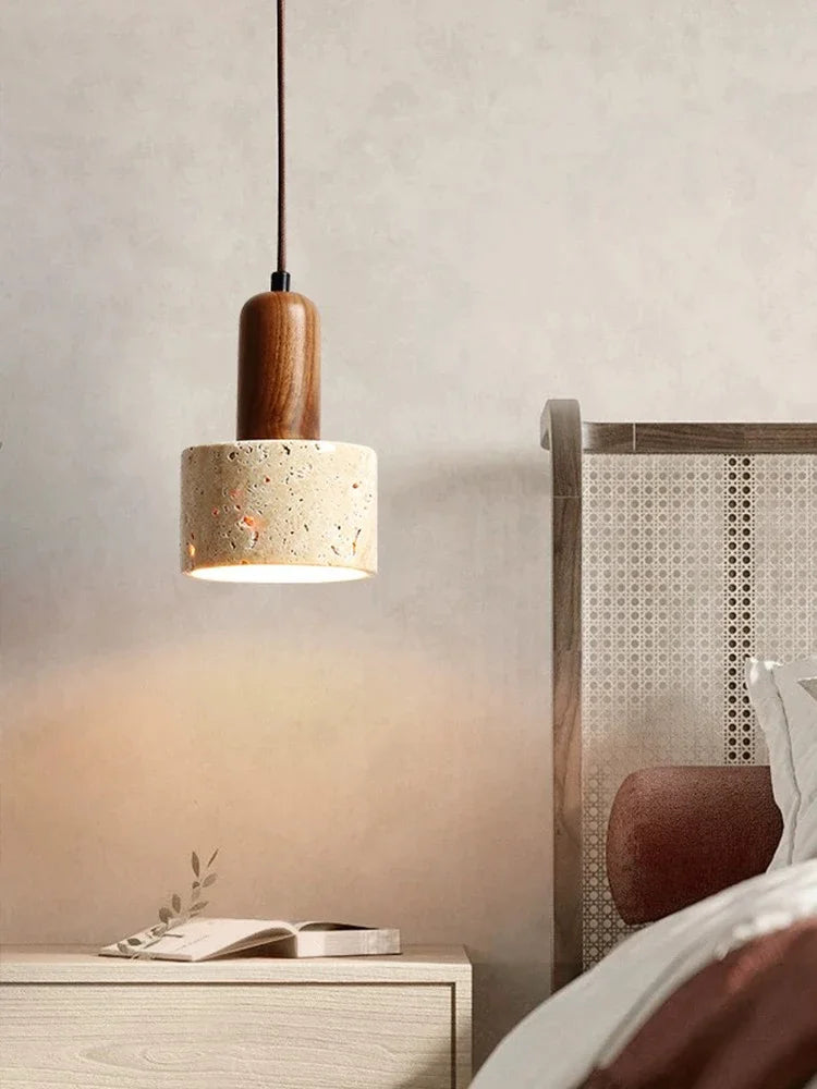 Lampe de Chevet Suspendue en Pierre Moderne