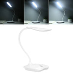 Lampe de bureau Tactile Blanche Ajustable pour Lecture