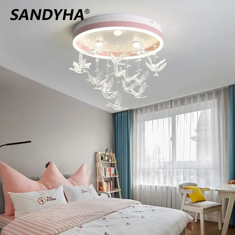 Lustre sandyha lumineux chambre féérique