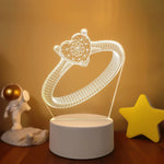 Lampe de chevet 3D pour Amoureux