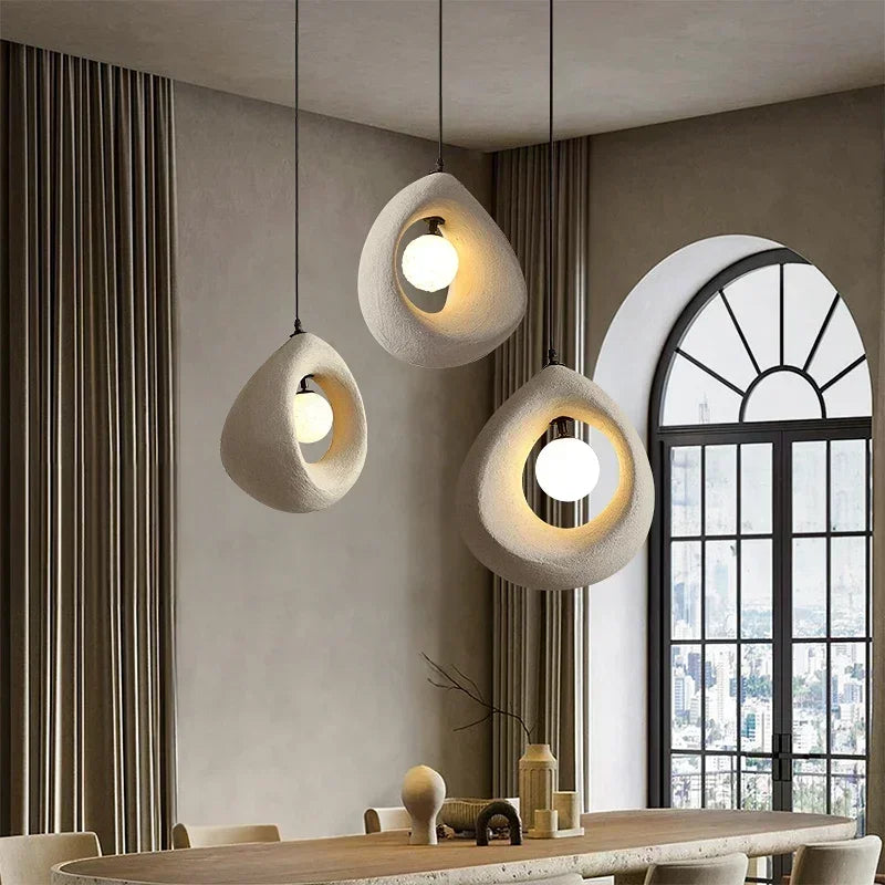 Lustre LED Style Japan Wabi Sabi : un éclairage épuré et raffiné
