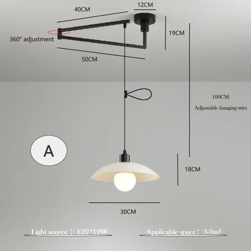 Lustre rotatif contemporain épuré