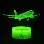 Lampe de chevet 3D Tactile Avion