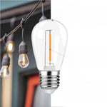 LOT DE CINQ AMPOULES LED EN PLASTIQUE E27 S14 2W BLANC CHAUD