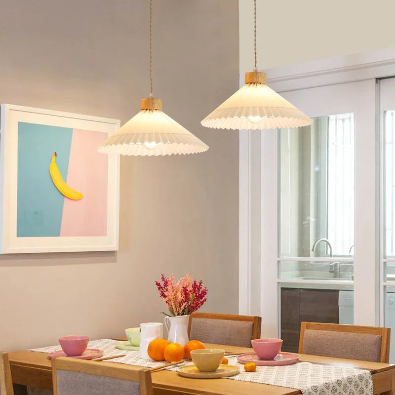 Lustre bois design contemporain élégant