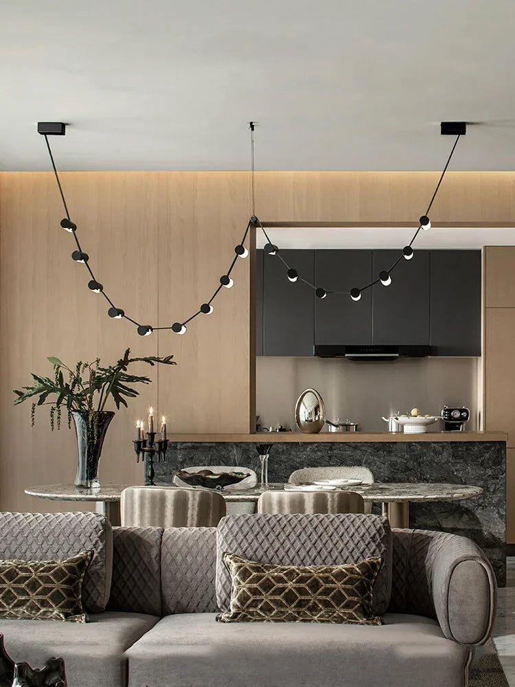 lustre en cuir nordique design pour éclairage suspendu décoratif