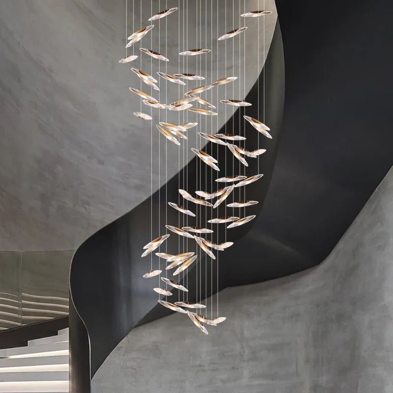 lustre en cristal de luxe pour hôtel et villa moderne