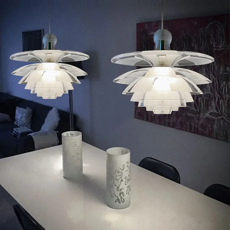 Lustre Verre Nordique Éclatant Chic