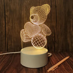 Lampe de chevet 3D LED Saint-Valentin