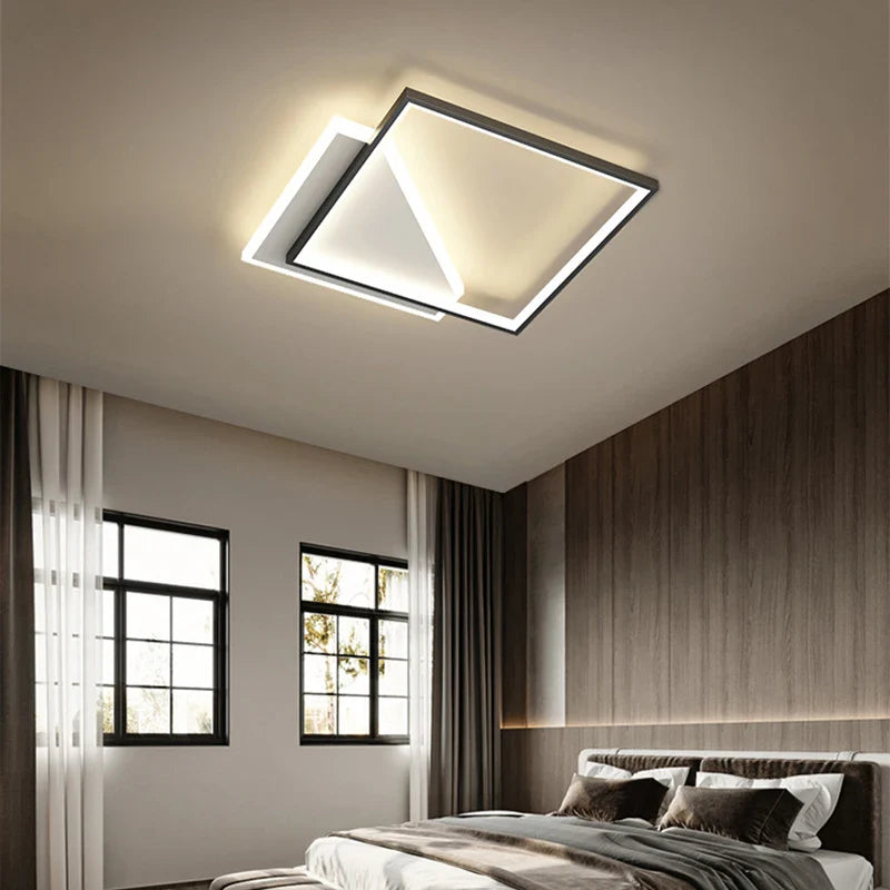 Lustre carré LED design contemporain