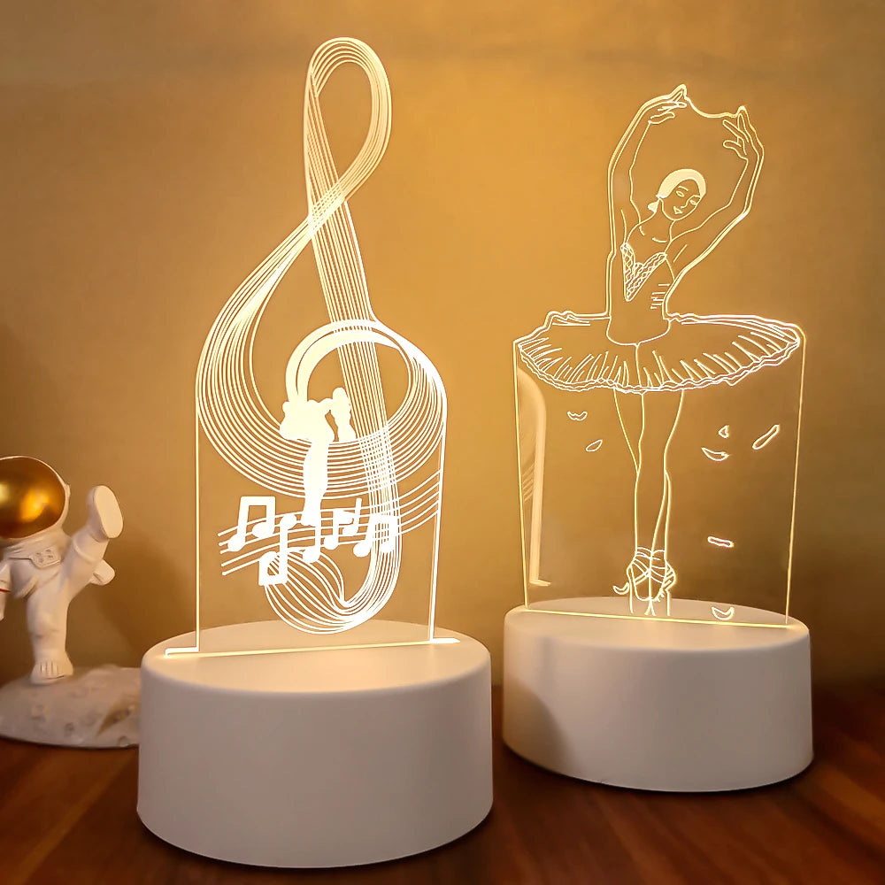 Lampe de chevet 3D LED Musicale