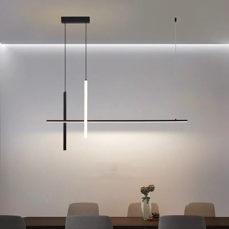 Suspension LED noire minimaliste design