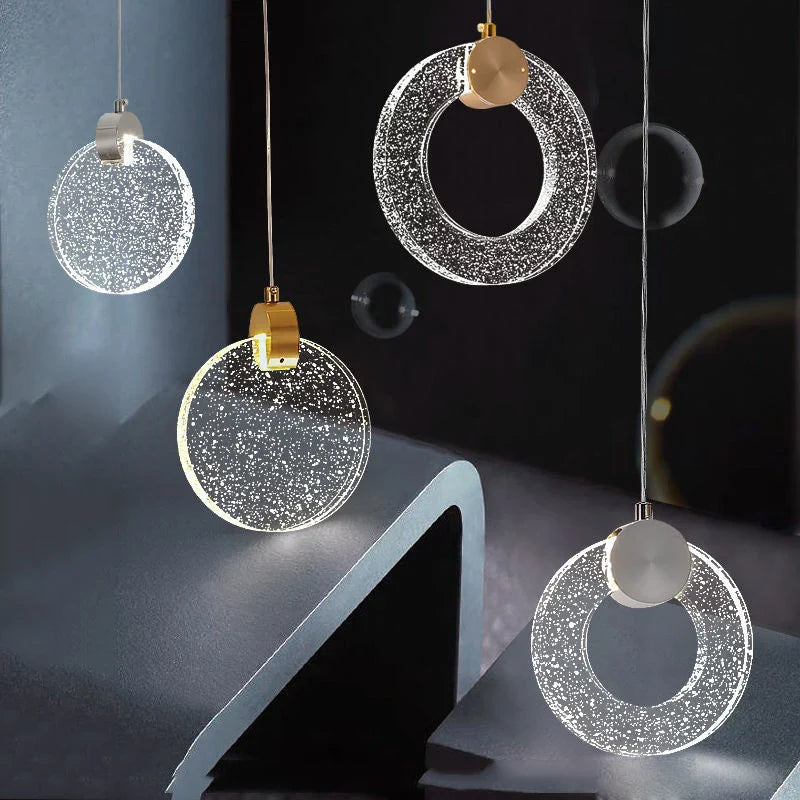 Lustre cristal moderne transparent design