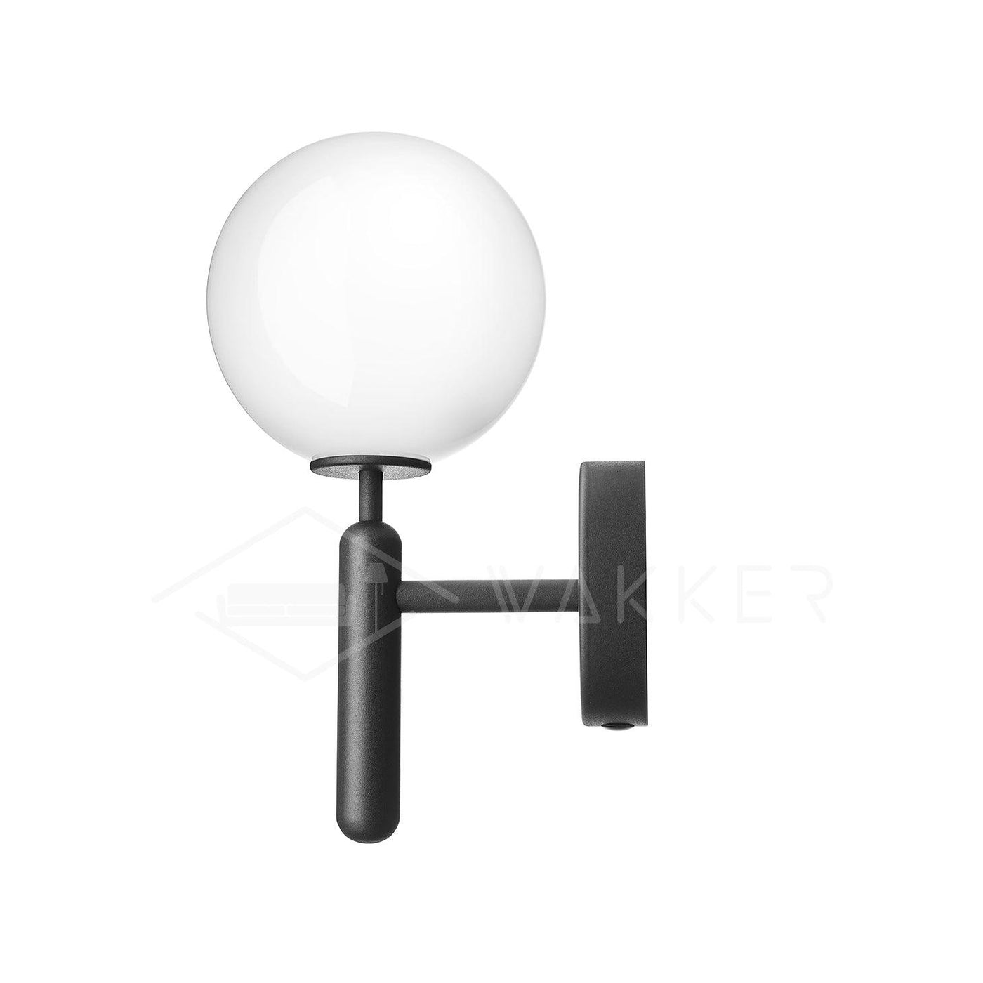 Applique murale scandinave en laiton et verre, globe LED, une lumière