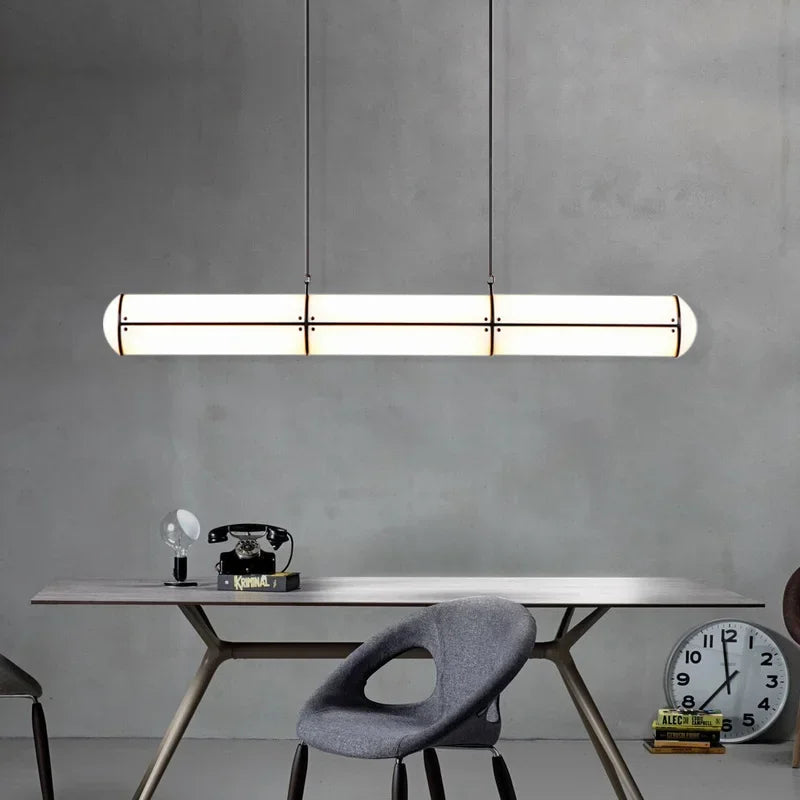 lustre rétro minimaliste design italien avec lampes suspendues acrylique