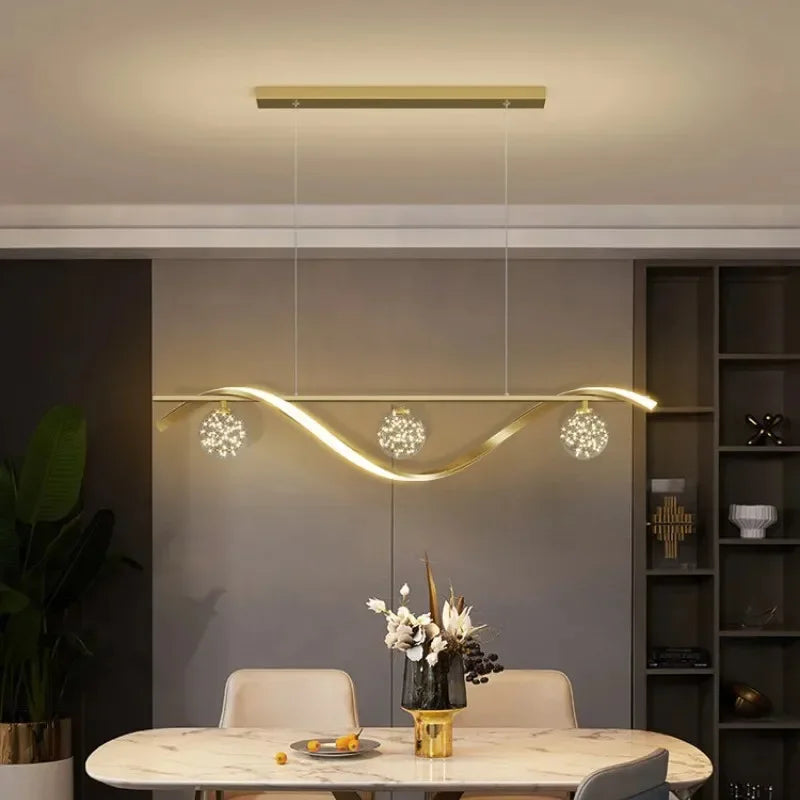 Lustre LED design suspendu élégant