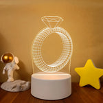 Lampe de chevet 3D pour Amoureux