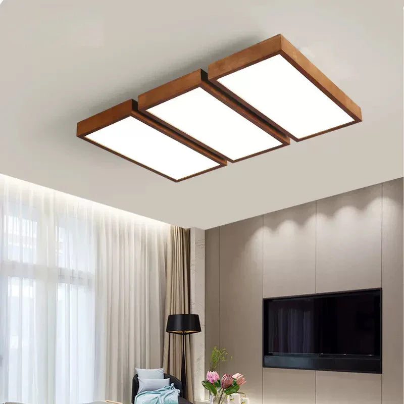 Suspension LED moderne en bois