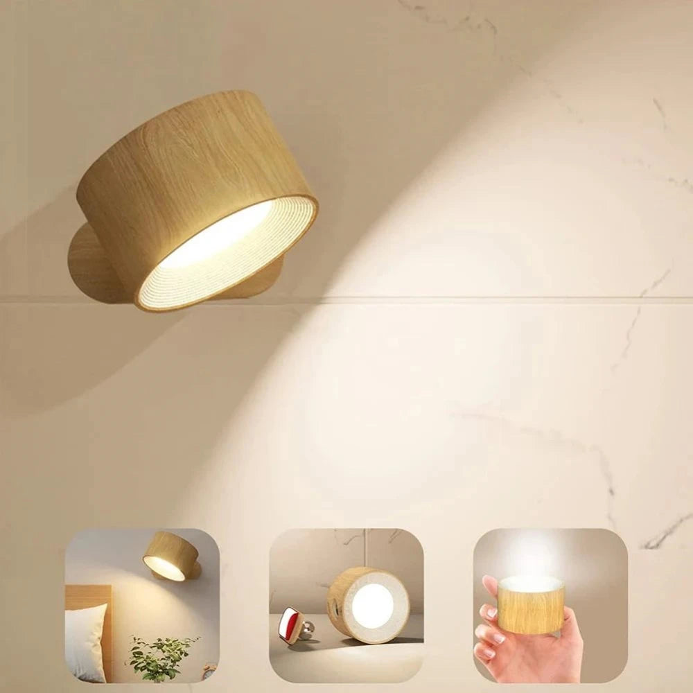 ASRTD Applique murale LED tactile et télécommande, sans fil, à montage magnétique, for chambre à coucher, lampe de lecture (Color : Black(RemoteControl), Size : 0-5W)