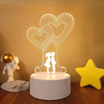 Lampe de chevet 3D pour Amoureux