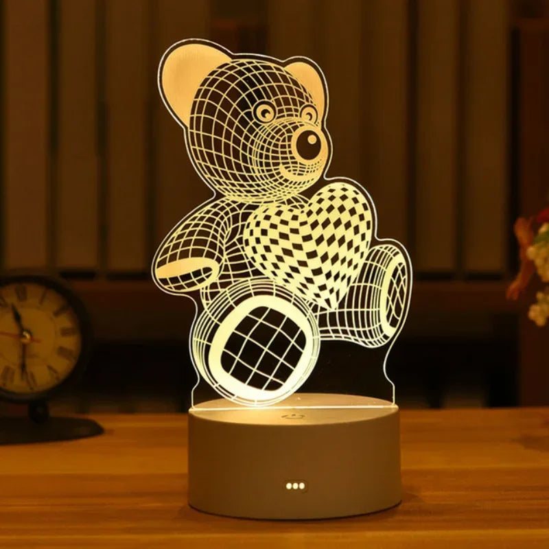 Lampe de chevet 3D Festive pour Enfants