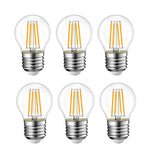 LOT DE SIX AMPOULES GLOBE LED RÉTRO EDISON E27 G45 6W 220V