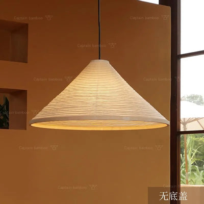 Japansk wabi sabi-rispapirlampe med LED