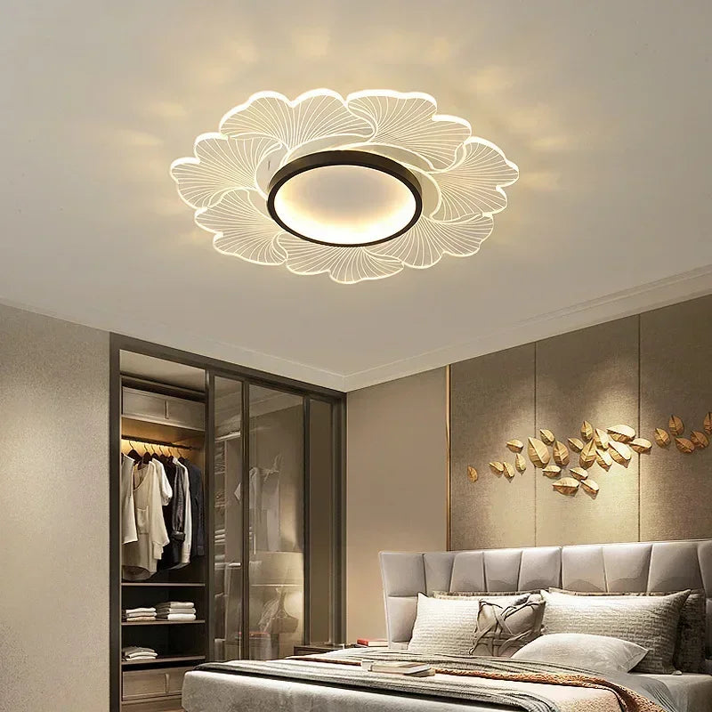 Lustre moderne illuminant espace chic