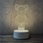 Lampe de chevet 3D Tactile Animaux