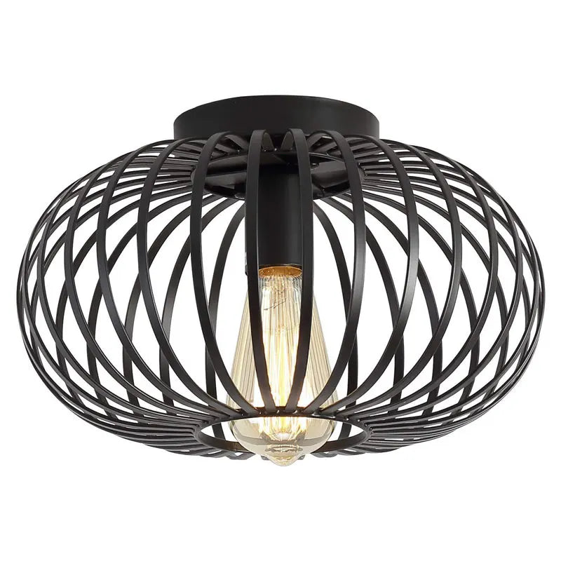 Plafonnier Salle de Bain Noir Industriel – Lieve, IP44
