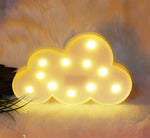 Applique murale nuage avec ampoules à LED