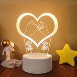 Lampe de chevet 3D pour Amoureux