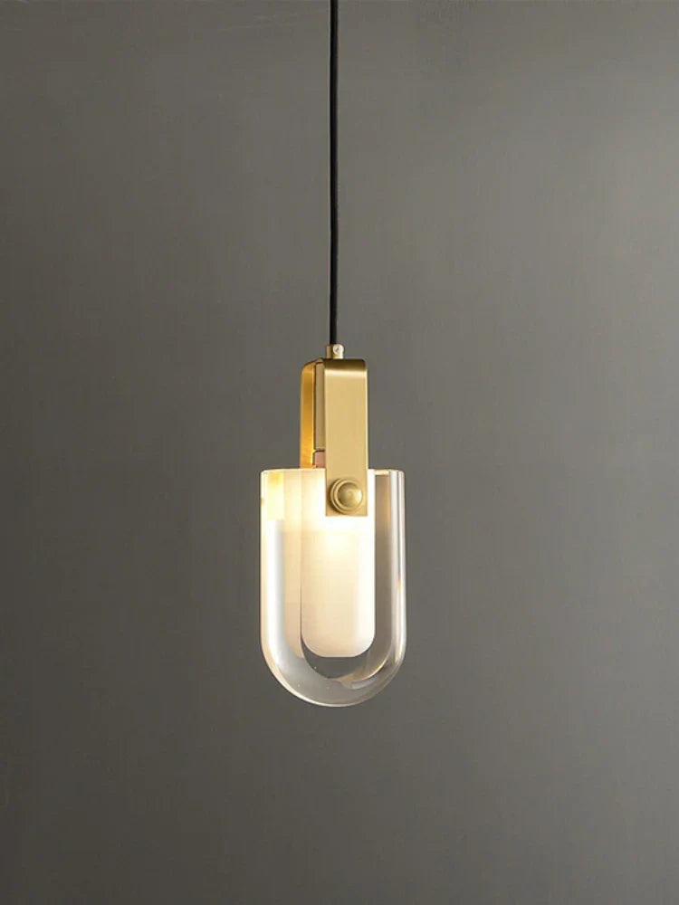 lustre en cristal cuivre design nordique pour intérieur élégant